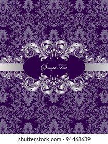 purple invitation card,vector design