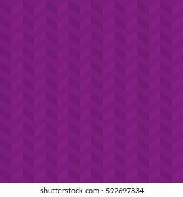 Purple Isometric Chevron Pattern. Neutral Seamless Herringbone Wallpaper Pattern for Modern Design in Flat Style. Tileable Geometric Tech Vector Background.