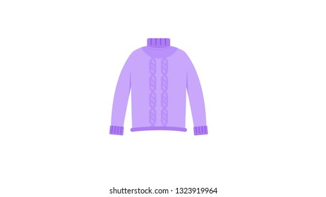 Purple jacket isolated vector illustration