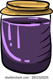 Purple jam, illustration, vector on white background