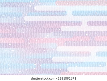 Purple Japanese pattern background, vector illustration.