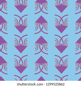 purple jellyfish on a blue background