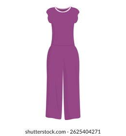 Purple jumpsuit featuring a casual style, perfect for creating visuals for fashion blogs or clothing stores
