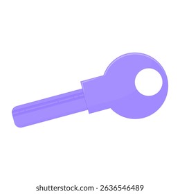 purple key. house key. safe key. cyber protection. data security vector illustration