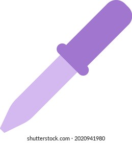 Purple knife, illustration, vector on a white background.