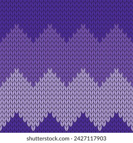 Purple knitted pattern. knitted vector pattern. Seamless gradient pattern for clothing, wrapping paper, backdrop, background, gift card.