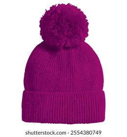 A purple knitted winter hat