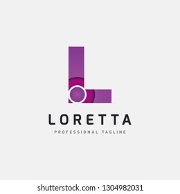 Purple L Letter Logo Design