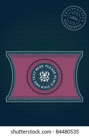 purple label, vector