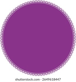 Purple Lace Round Background – Elegant Decorative Circle
