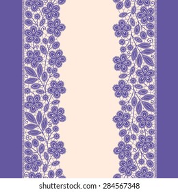 Purple Lace. Seamless Pattern.