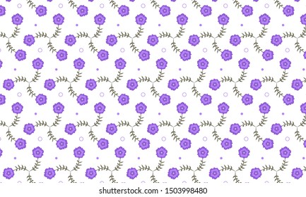 Purple Jacob’s Ladder Flower with Dots Pattern Background