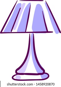 Purple lamp, illustration, vector on white background.