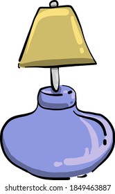 Purple lamp, illustration, vector on white background