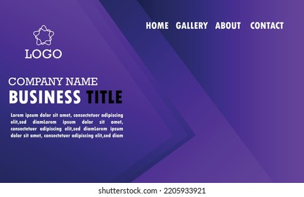 Purple Landing Page Background Vector