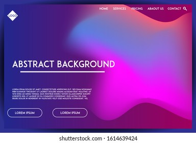 Purple landing page with memphis elements Vector