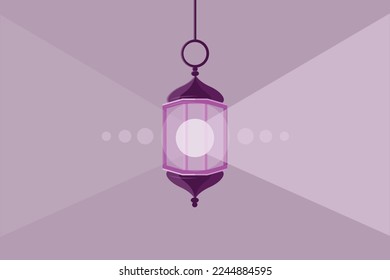purple lantern lights background with bright light