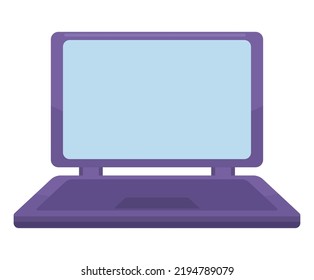 purple laptop computer device icon