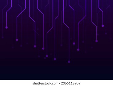 Fondo de presentación oscuro de la luz digital de la línea láser púrpura. ilustración vectorial.