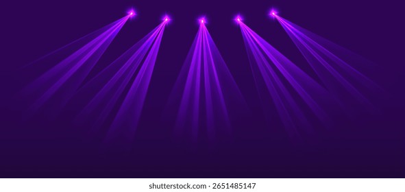Purple lasers background., glowing rays or neon beams, bright futuristic backdrop..