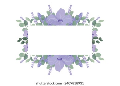 Purple Lavender Flower Frame Background