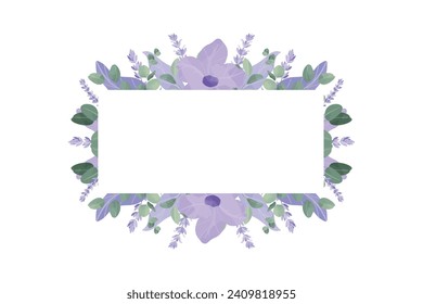 Purple Lavender Flower Frame Background