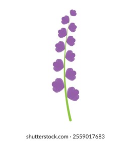purple lavender flower logo, for flower gardens, parks, business, cosmetics, fashion, vector