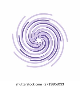 Patrón de vórtice giratorio púrpura y lavanda con un vacío central de explosión de estrellas.