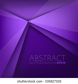 Purple layer background triangle paper overlap with space for artwork design , Vector