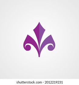 Purple Leaf Luxury Logo Vector