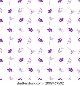 purple leaf seamless pattern for background, wall decoration, fabric motif, texture, wallpaper, gift wrapping