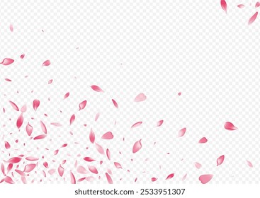 Purple Leaf Vector Transparent Background. Confetti Realistic Template. Rose Free Banner. Blooming Dream Congratulation. Color Peach Soft Cover.