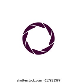 Purple lens diaphragm vector Logo Template Illustration Design. Vector EPS 10.