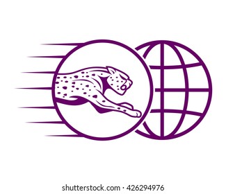 purple leopard cheetah tiger jaguar beast animal image vector 