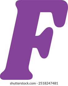 a purple letter of f