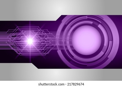 Purple  Light Abstract Technology background for computer graphic website and internet, circuit board. 