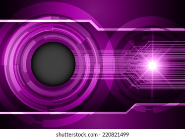 Purple Light Abstract Technology background for computer graphic website and internet, circuit board. 
