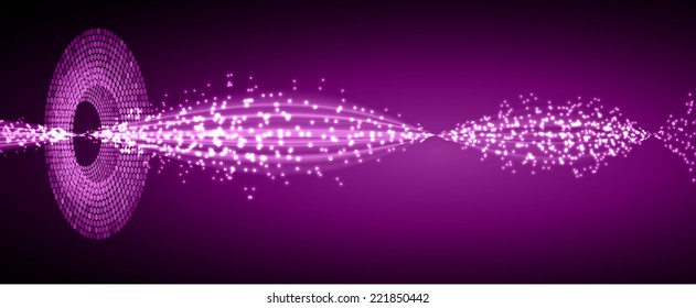Purple Light Abstract Technology background for computer graphic website and internet. stars 