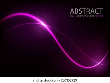 Purple light background curve line technology digital lighting art background for text and message design , vector