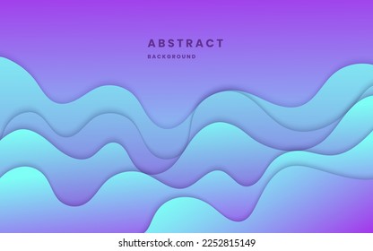 Fondo abstracto púrpura y azul claro luz ondulada dinámica y sombra. composición abstracta de formas dinámicas líquidas. diseño moderno y elegante. ilustración vector 10 eps.