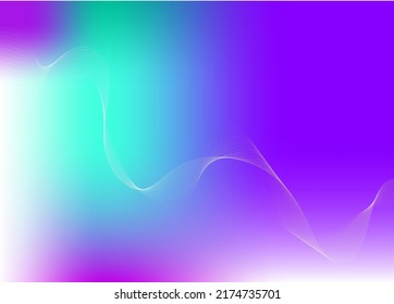 Purple and light blue gradient background on the smooth ribbon.