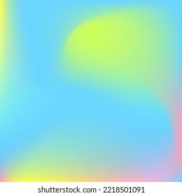Purple Light Fluid Pastel Blurry Texture. Blue Pink Neon Wavy Color Wallpaper. Rainbow Liquid Yellow Green Dynamic Gradient Backdrop. Water Curve Multicolor Happy Blurred Swirl Gradient Mesh.