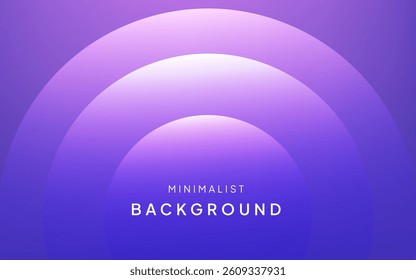 Purple light gradient background with aesthetic circle shape. Minimalist background for modern business.