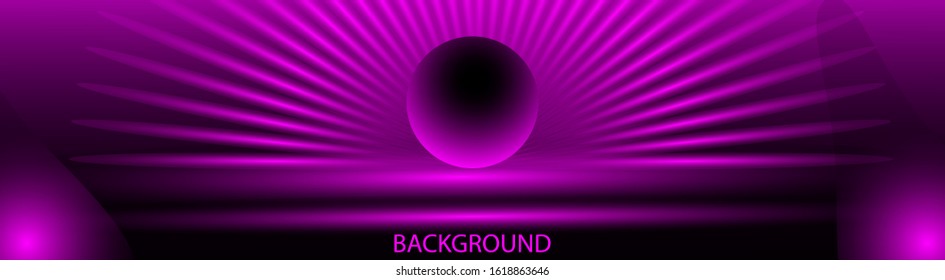 Purple light sparkles background with copyspace  Vector. Black and Purple Background with light effect vector