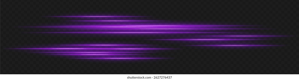 Purple light trails with offset layers express acceleration, urgency, and aggressive energy often seen in action-style digital visuals.