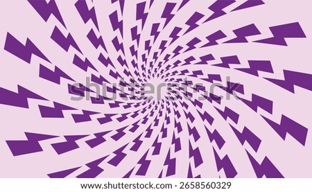 Purple lightning bolt spiral pattern on a light background. used for abstract designs for any graphic projects.