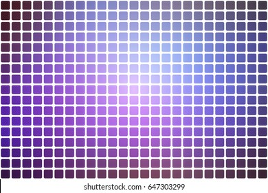 Purple lilac pink vector abstract mosaic background with rounded corners square tiles over white