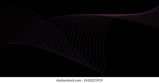 Purple line and black abstract background