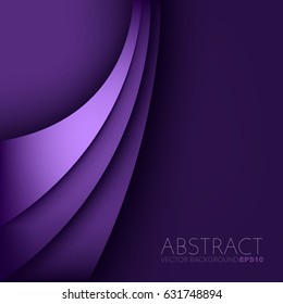 Purple line curve vector background with space for text design