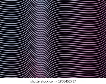 Purple line pattern on black background.  Line abstract pattern. 